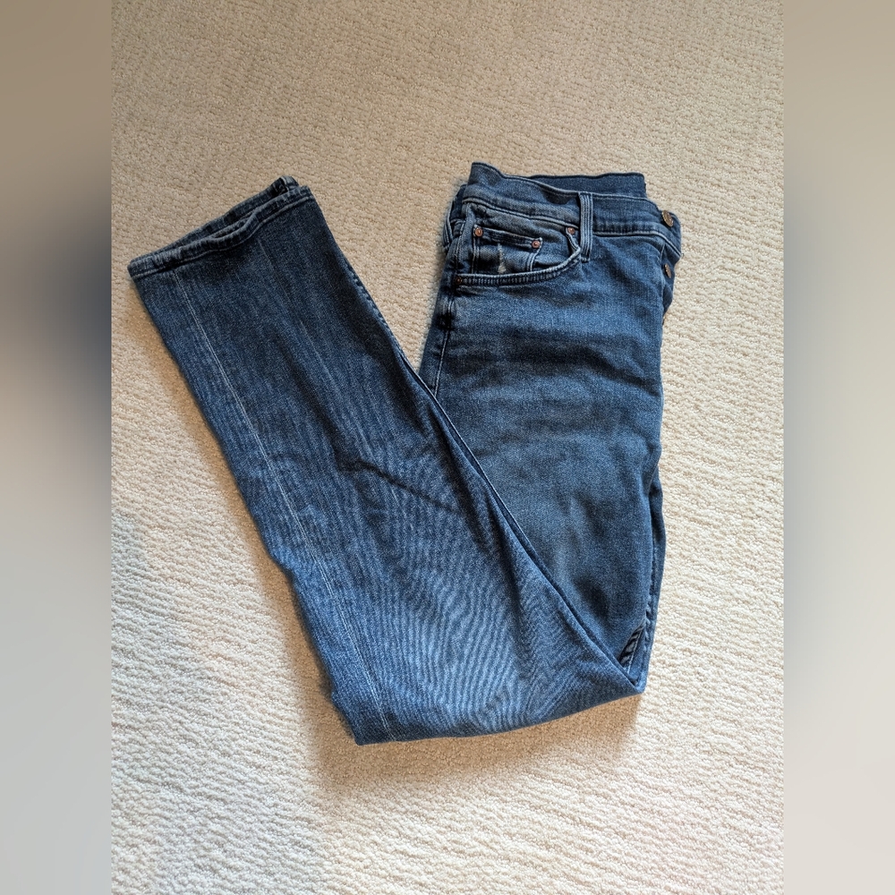 MOTHER The Tomcat Hover High-Rise Straight Leg Jeans